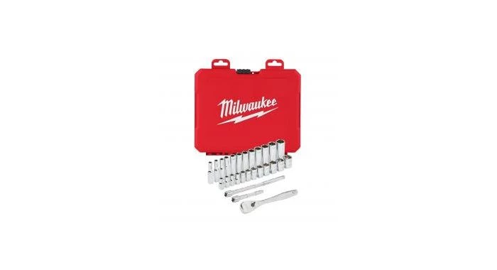 Milwaukee 4932471864 - Set de douilles à cliquet - 44593 3 Milwaukee 4932471864 - Set de douilles à cliquet - 44593
