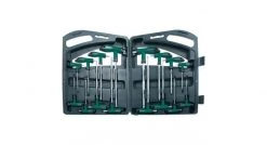 Brüder Mannesmann 18190 Jeu de tournevis avec manche en T - torx / six pans - (16pcs)