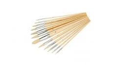 Silverline 675298 Pinceaux d'artiste, 12 pcs - Extrémités pointues