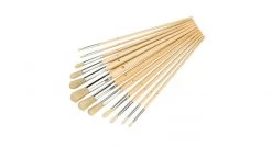Silverline 868848 Pinceaux d'artiste, 12 pcs - Pointes arrondies