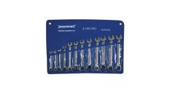 Silverline 868746 Clés mixtes à cliquet et à tête droite, 12 pcs - 8 - 19 mm